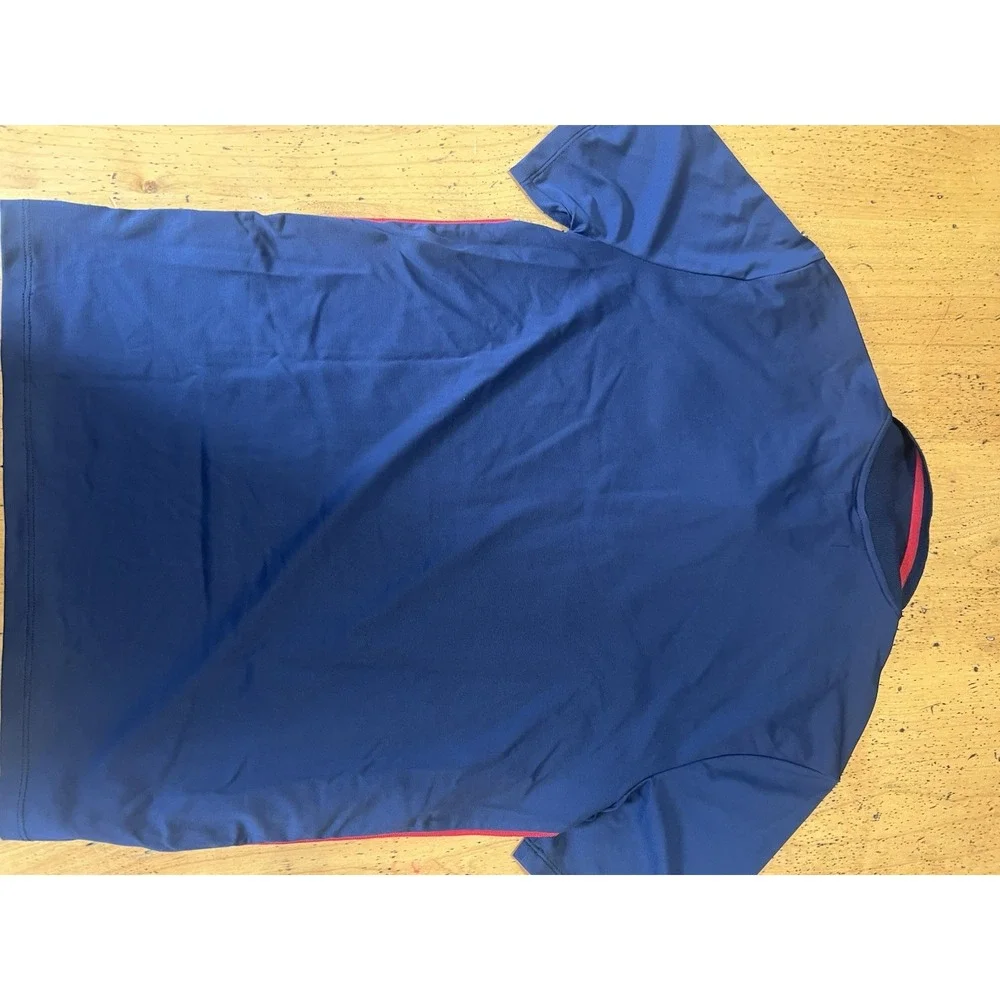 Uomosport Tennis Polo Shirt Medium Pat Cash Limited Short Sleeve Blue Performanc